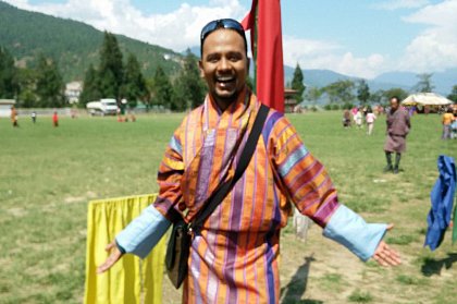 Aravind in Bhutanese dress