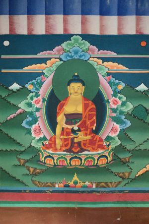 Buddha Shakyamuni painted in Tachog Lhakhang bridge tower