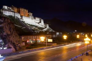Lhasa palace by night