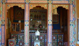 House altar in Lhaki farmhouse in Haa