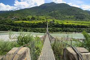 Longest suspension bridge in Bhutan