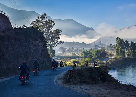 Motorbikes in Punakha